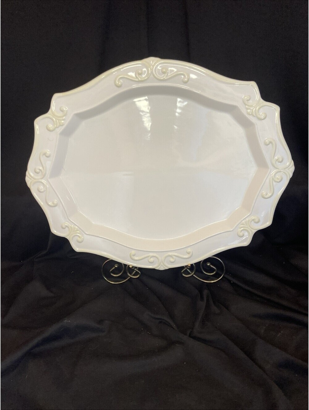 Princess House Pavillion Oval Serving Platter Oversized 19" Long x 15.25" Wide